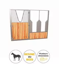 Facade libre service cheval avec porte battante