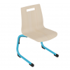 Chaise cantine maternelle et primaire à coque pieds turquoises