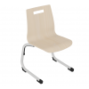 Chaise cantine maternelle et primaire à coque pieds gris clairs