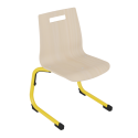 Photo : Chaise cantine à coque maternelle et primaire T1 - Hauteur d'assise 26 cm - Jaune - RAL 1003