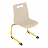 Chaise cantine maternelle et primaire à coque pieds jaunes