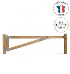 Barrière pivotante bois-métal premium made in france