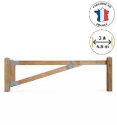 Barrière pivotante bois-métal premium