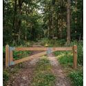 Photo : Barrière pivotante bois-métal premium Non - 3 m