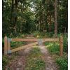 Barrière pivotante bois-métal accès sentier