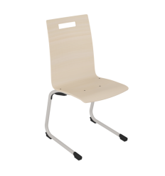 Chaise de cantine à coque pour collège / lycée gris foncé