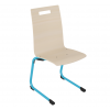 Chaise de cantine à coque pour collège / lycée bleu