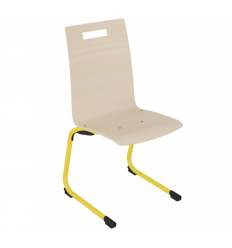 Chaise de cantine à coque pour collège / lycée