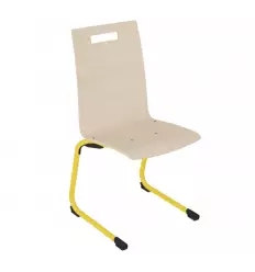 Chaise de cantine à coque pour collège / lycée