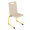 Chaise de cantine à coque pour collège / lycée jaune