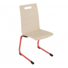 Chaise de cantine à coque pour collège / lycée rouge