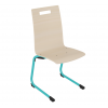 Chaise de cantine à coque pour collège / lycée turquoise
