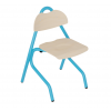 Chaise cantine maternelle et primaire 4 pieds Bleu ciel