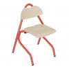 Chaise cantine maternelle et primaire 4 pieds rouge