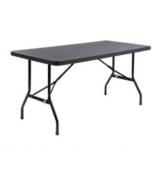 Table grise pliable avec plateau d'épaisseur 45 mm