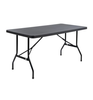 Table grise pliable avec plateau d'épaisseur 45 mm