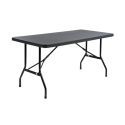 Photo : Table pliante grise rectangulaire 153 cm