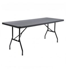 Table pliante grise anthracite 183x76 cm