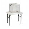 Table mini blanche 76x50 cm avec urne