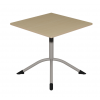 Table de cantine rectangle pieds latéraux arrondis RAL9007 80 x 80 cm