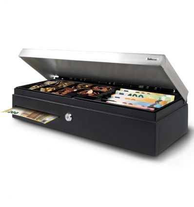 Tiroir caisse Flip-Top Safescan SD-4617S - Ouverture verticale avec fente d'écrémage