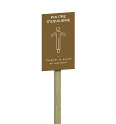 Panneau pour poutre d'équilibre en bois