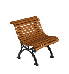 Chaise en bois et acier - Mobilier urbain