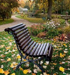 Fauteuil en bois et acier mobilier urbain
