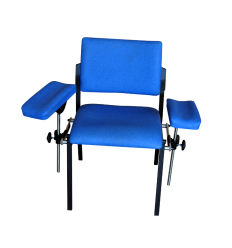Chaise de prélèvement sanguin magenta