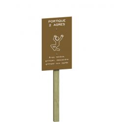Panneau pour portique 2 agrès en bois