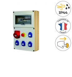 Coffret 4 PC Nf/1PC 3P+N+T 16A+AU