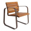 Photo : Fauteuil en bois et acier Marina - Mobilier urbain