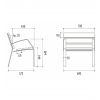 Dimensions fauteuil en plastique recyclé - Mobilier urbain
