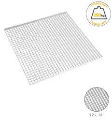 Caillebotis acier galvanisé 19x19