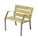Photo : Fauteuil en bois et acier Modo - Mobilier urbain Pin traité autoclave classe IV