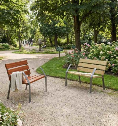 Fauteuil en bois et acier Modo - Mobilier urbain