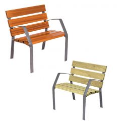 Fauteuil en bois et acier Modo - Mobilier urbain