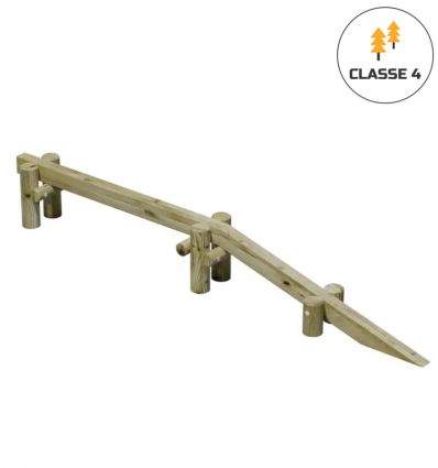 Poutre d'équilibre en bois - Parcours de Santé