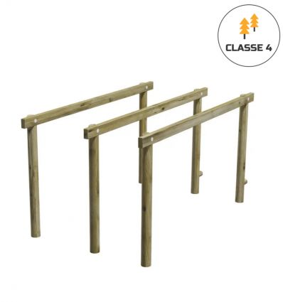 Barres parallèles en bois - Parcours de santé