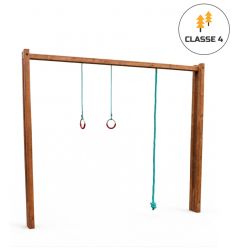 Portique 2 agrès en bois - Parcours de santé