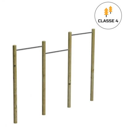 Barres de traction en bois - Parcours de santé