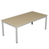 Table de cantine rectangulaire pour maternelle / lycée 4 pieds T1 à T3 gris 9006
