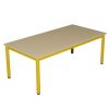 Table de cantine rectangulaire pour maternelle / lycée 4 pieds T1 à T3 jaune