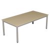 Table de cantine rectangulaire pour maternelle / lycée 4 pieds T1 à T3 gris 9007