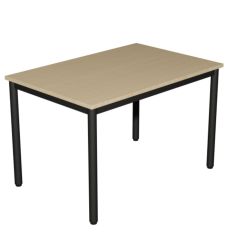 Table de cantine rectangulaire pour maternelle / lycée 4 pieds T4 à T6 noir