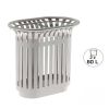 Poubelle tulipe double en inox contenance 2x60L