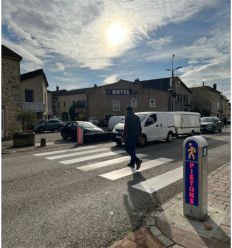 Bornes piéton lumineuses mises en situation