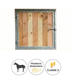 Fenêtre Box Chevaux en Bois Sur-Mesure 90x98 cm