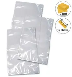 Sachet sous vide alimentaire lisse - Lot de 100