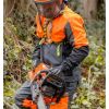 Veste de Travail Solidur manches amovibles orange et Noir